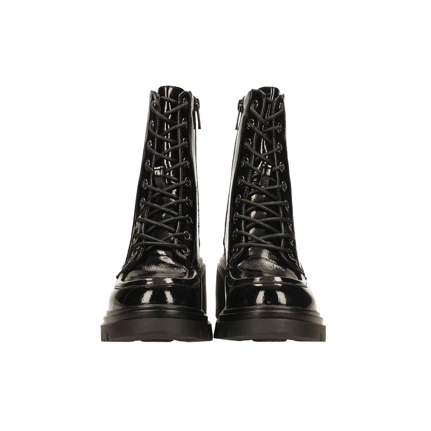 Stivali Bassi|Anfibi>Tata Italia Anfibi in vernice. Tacco largo alto 5cm Nero