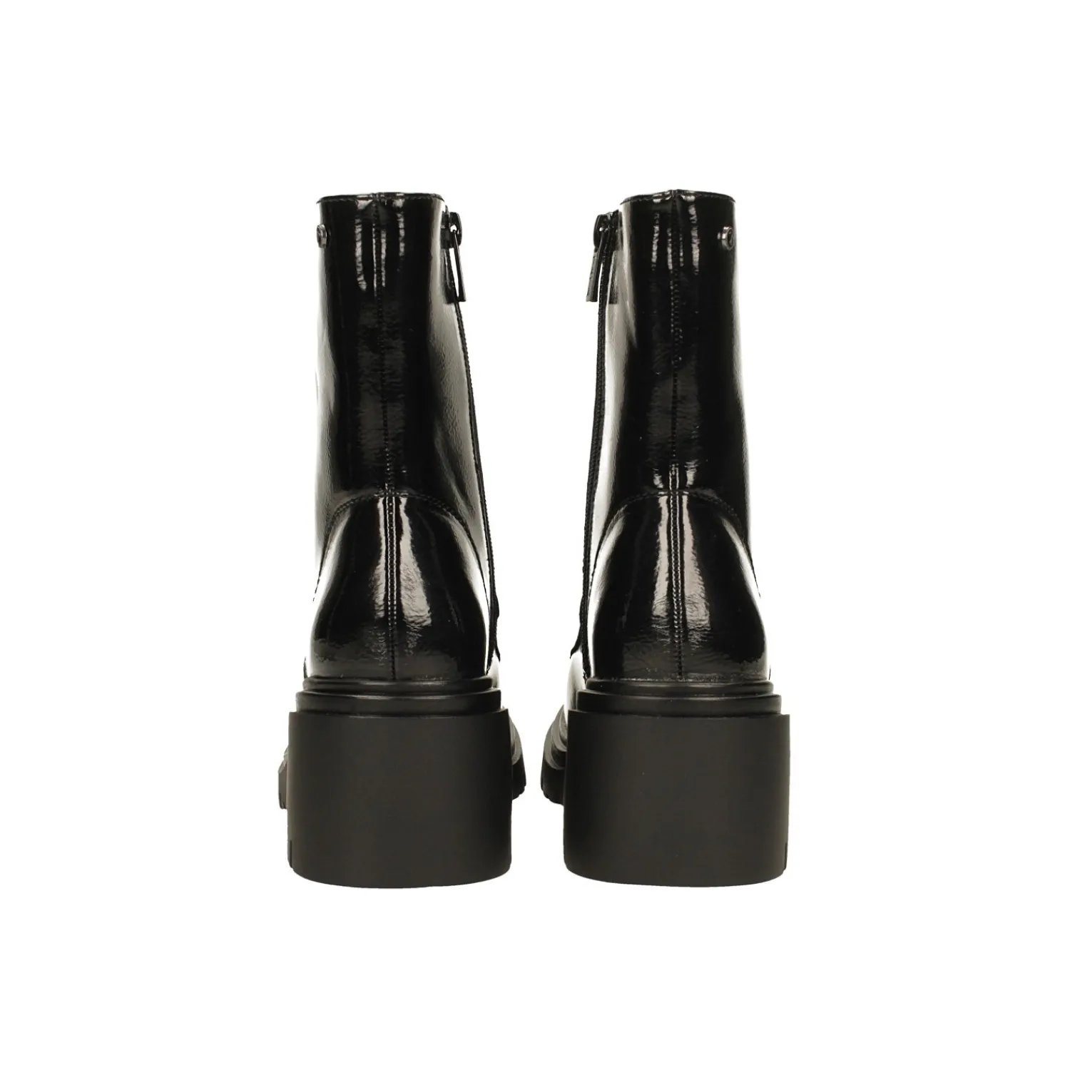 Stivali Bassi|Anfibi>Tata Italia Anfibi in vernice. Tacco largo alto 5cm Nero