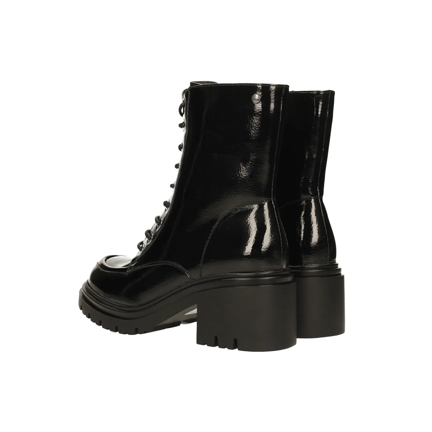 Stivali Bassi|Anfibi>Tata Italia Anfibi in vernice. Tacco largo alto 5cm Nero