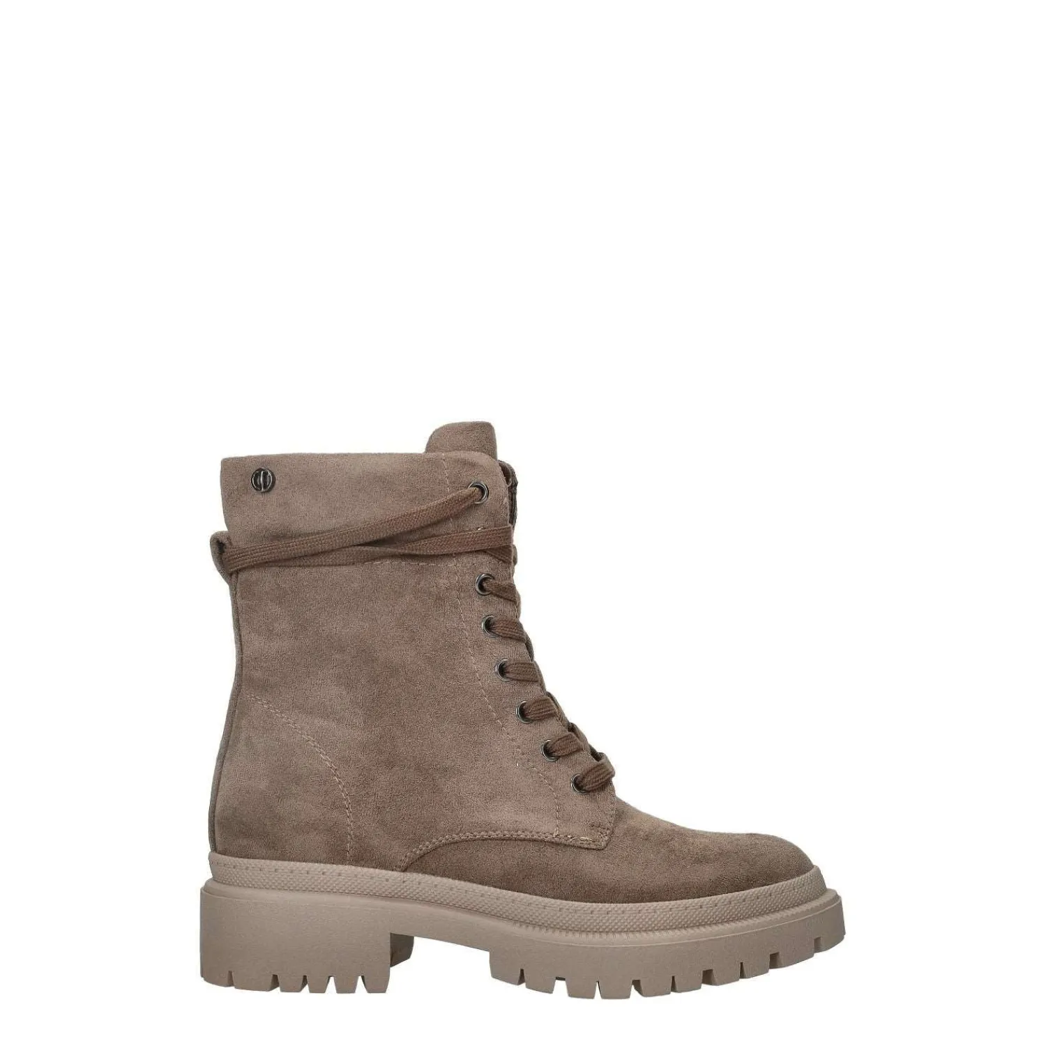 Stivali Bassi|Stivaletti Bassi>Tata Italia Anfibi stringati.Tacco alto 4cm Taupe