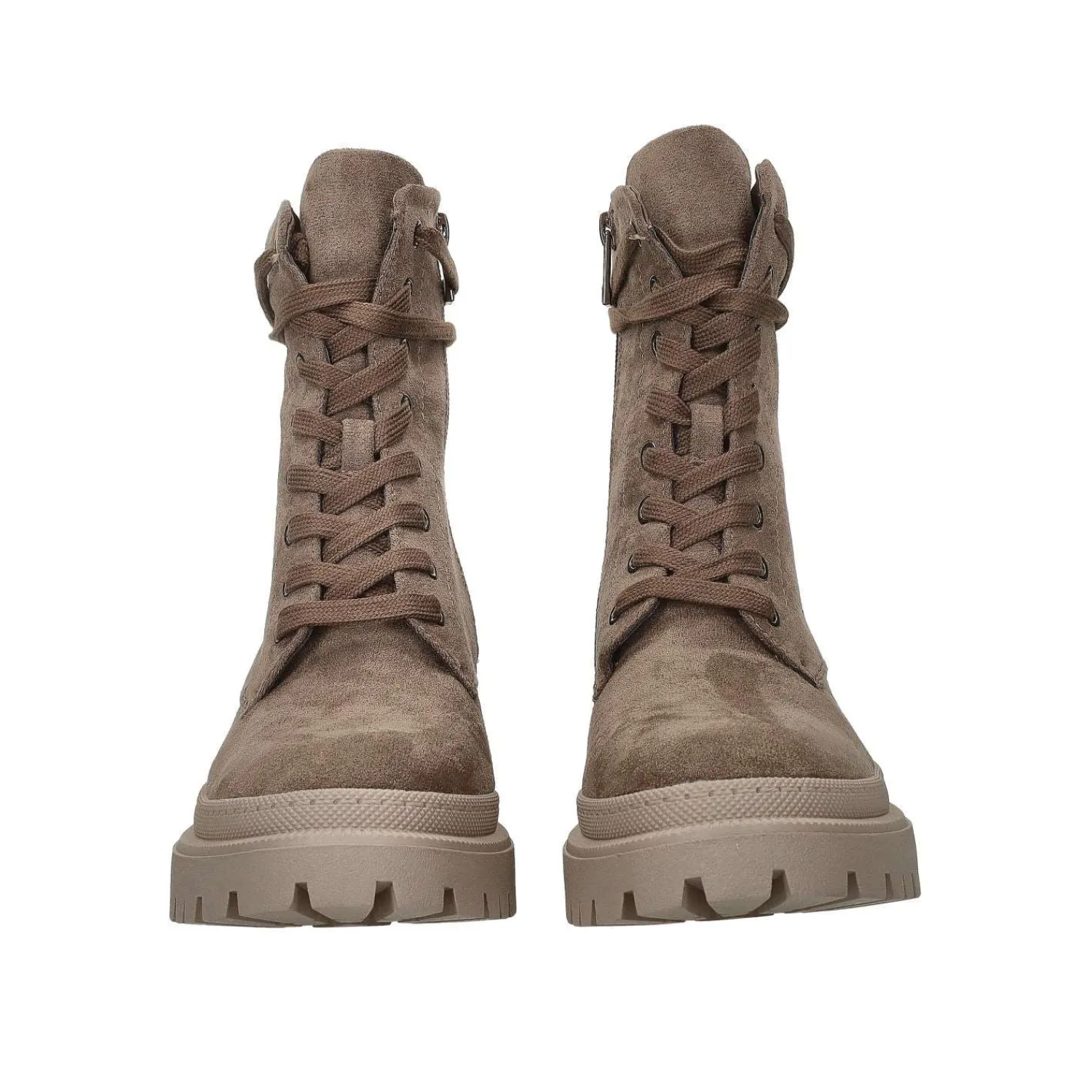 Stivali Bassi|Stivaletti Bassi>Tata Italia Anfibi stringati.Tacco alto 4cm Taupe