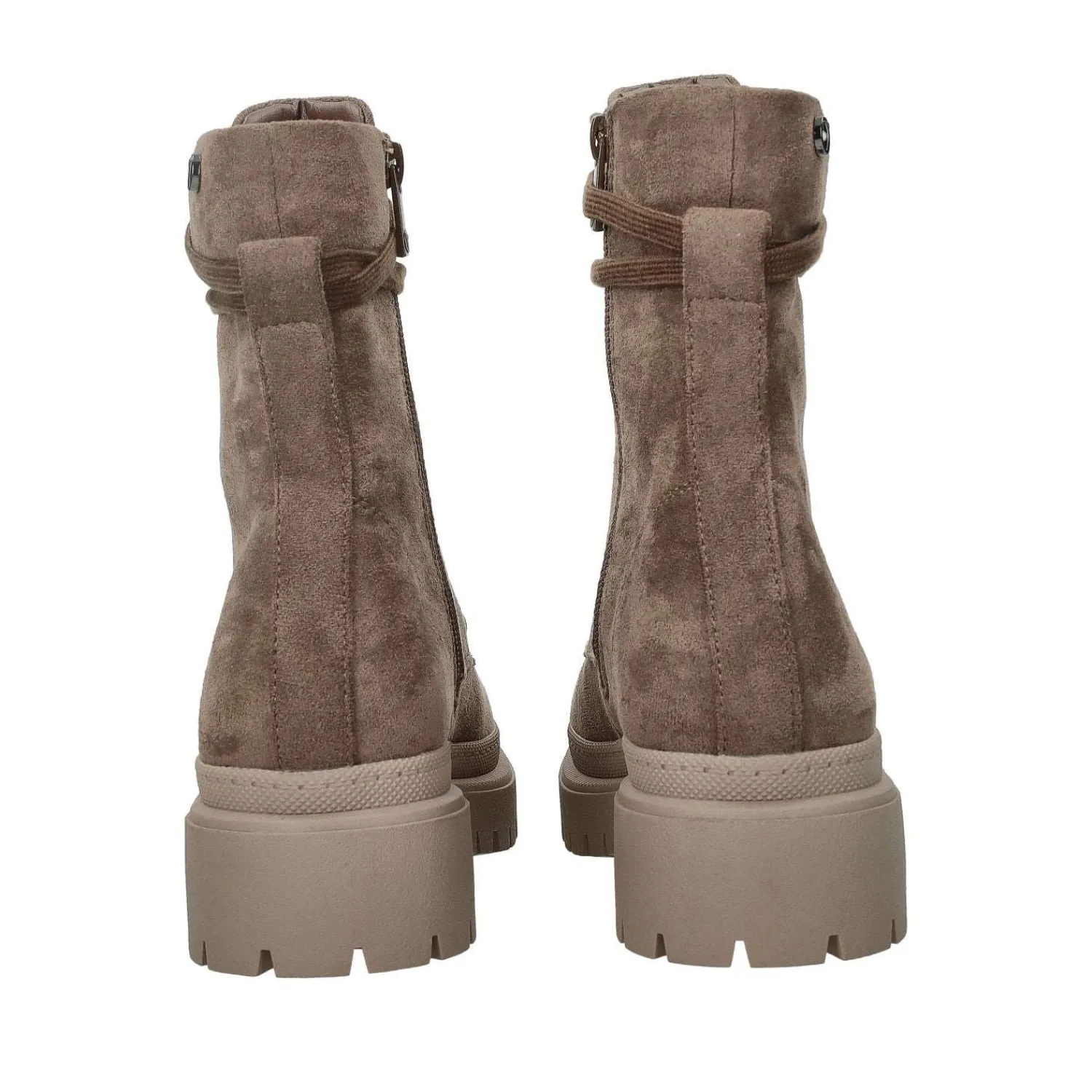 Stivali Bassi|Stivaletti Bassi>Tata Italia Anfibi stringati.Tacco alto 4cm Taupe