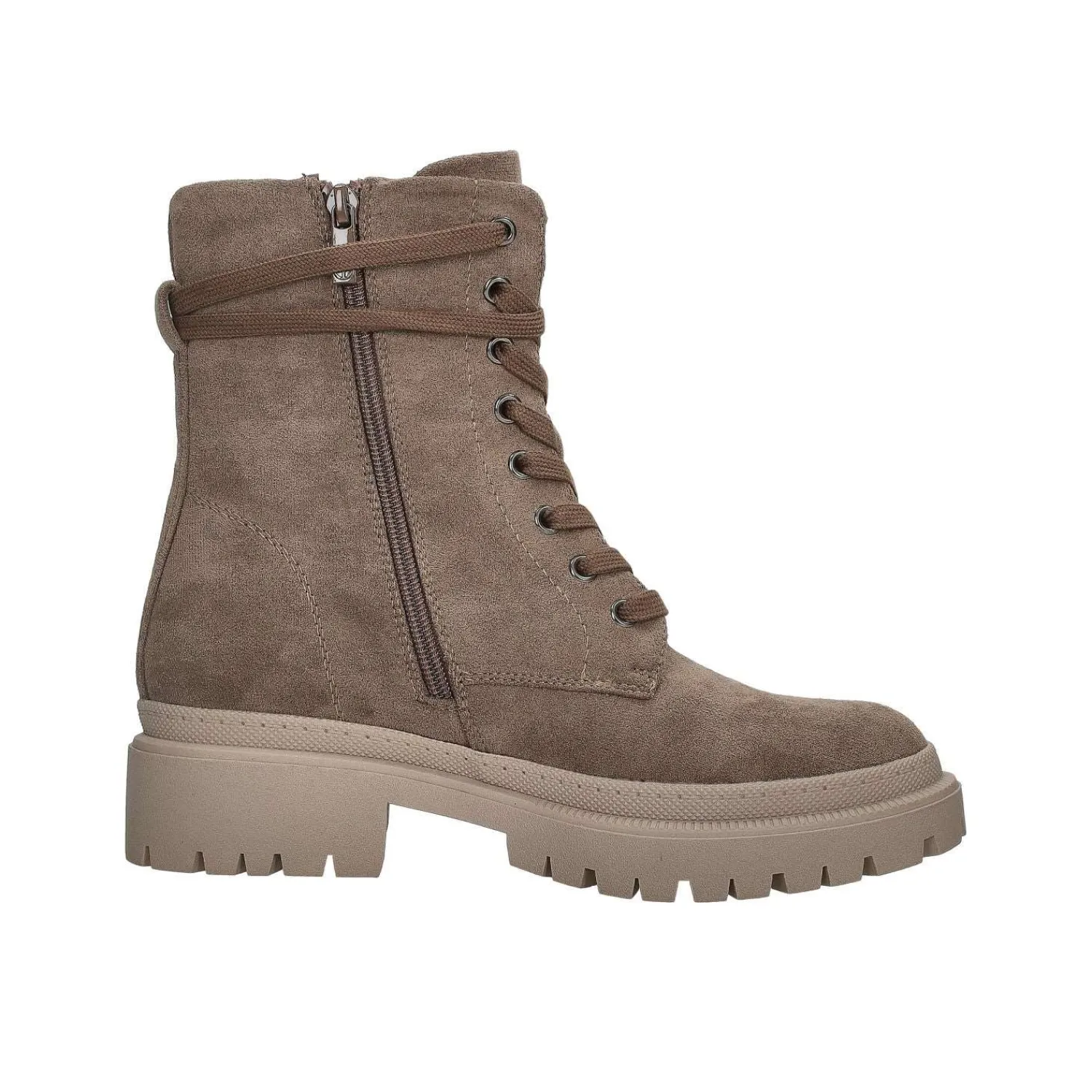 Stivali Bassi|Stivaletti Bassi>Tata Italia Anfibi stringati.Tacco alto 4cm Taupe