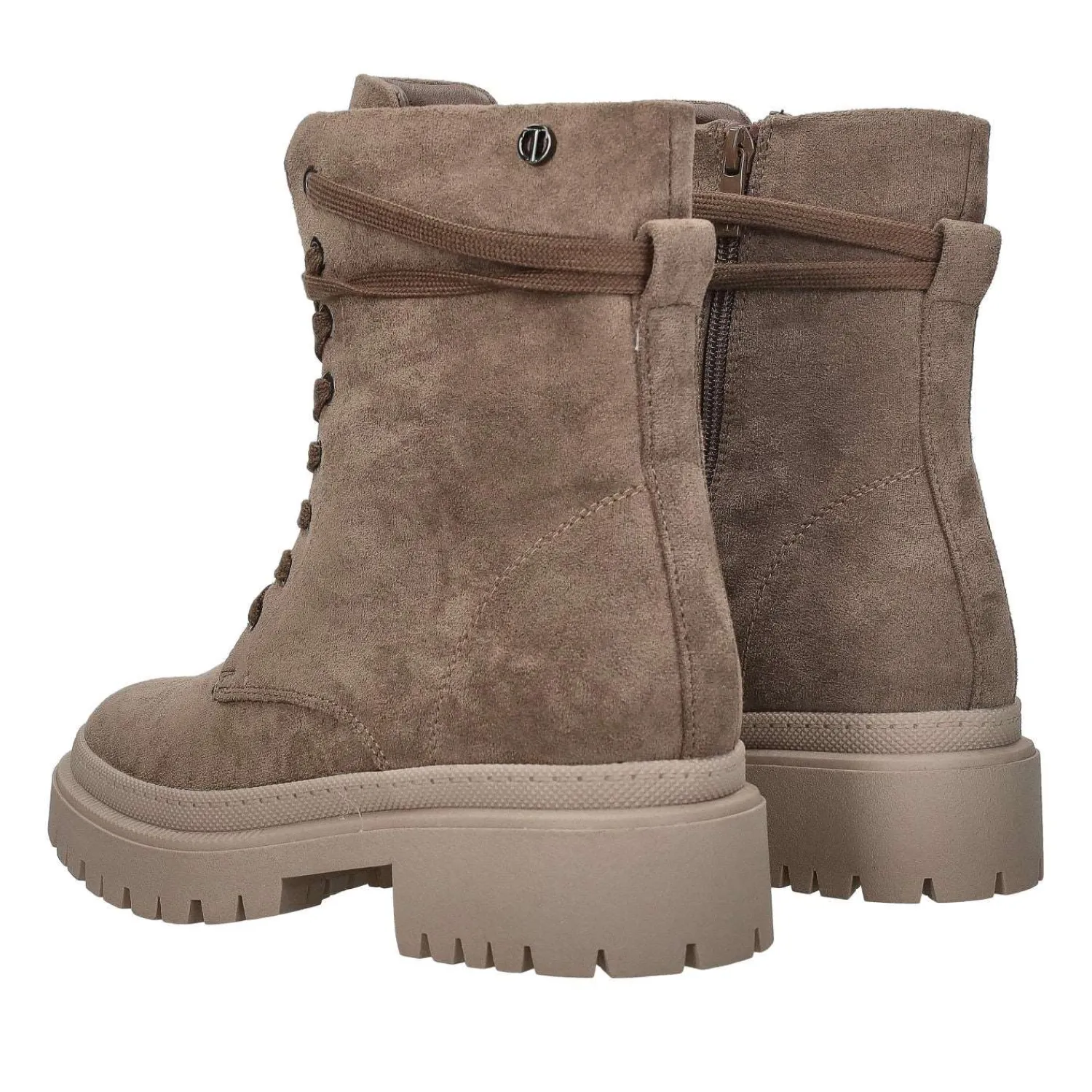 Stivali Bassi|Stivaletti Bassi>Tata Italia Anfibi stringati.Tacco alto 4cm Taupe