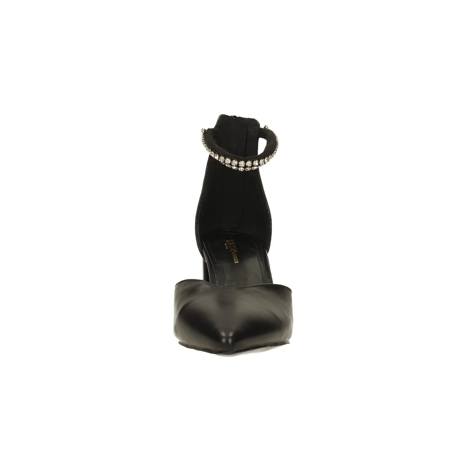 Décolleté|Articoli In Promozione>Tata Italia Décolleté a punta con cinturino con strass. Tacco alto 6cm Nero