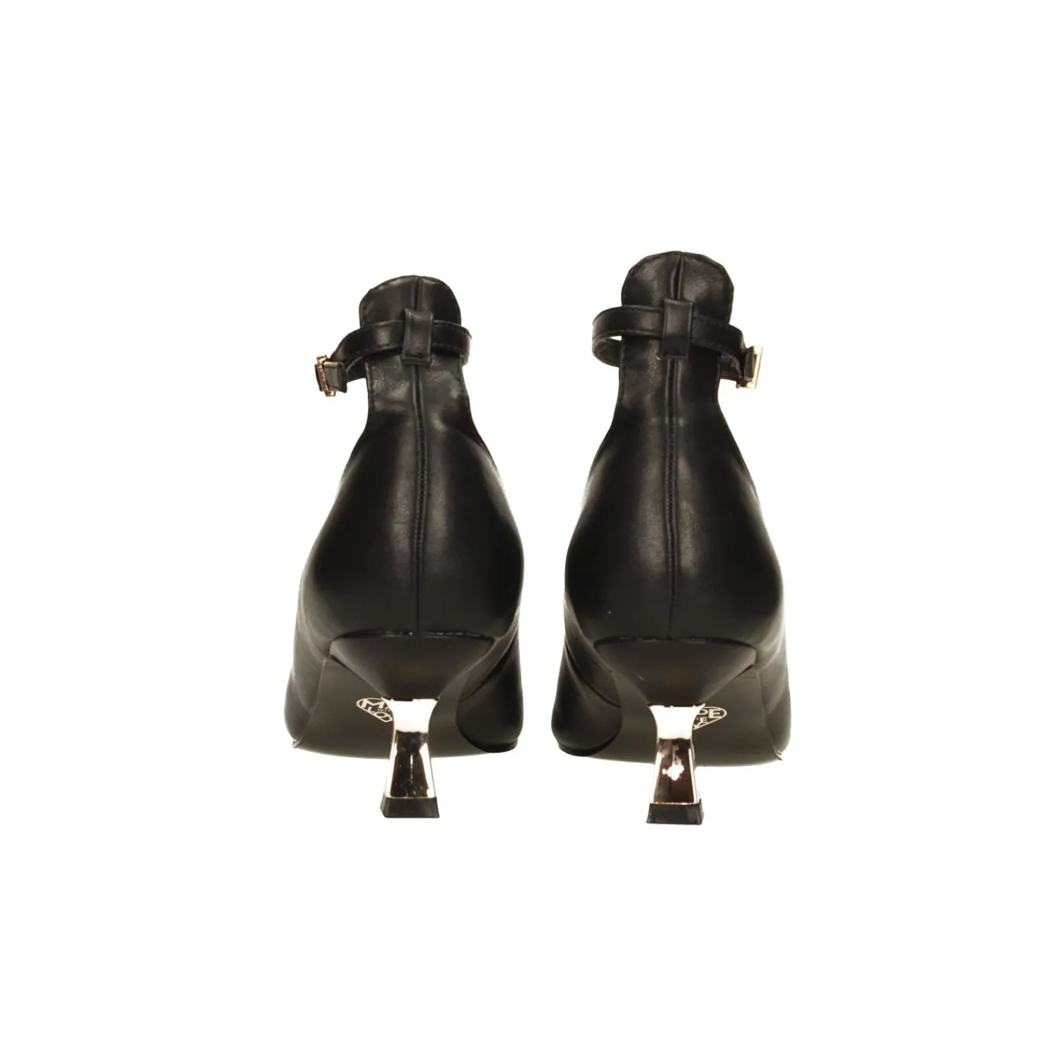 Décolleté|Articoli In Promozione>Tata Italia Décolleté con cinturino alla caviglia e tacco a rocchetto dorato alto 6cm Nero