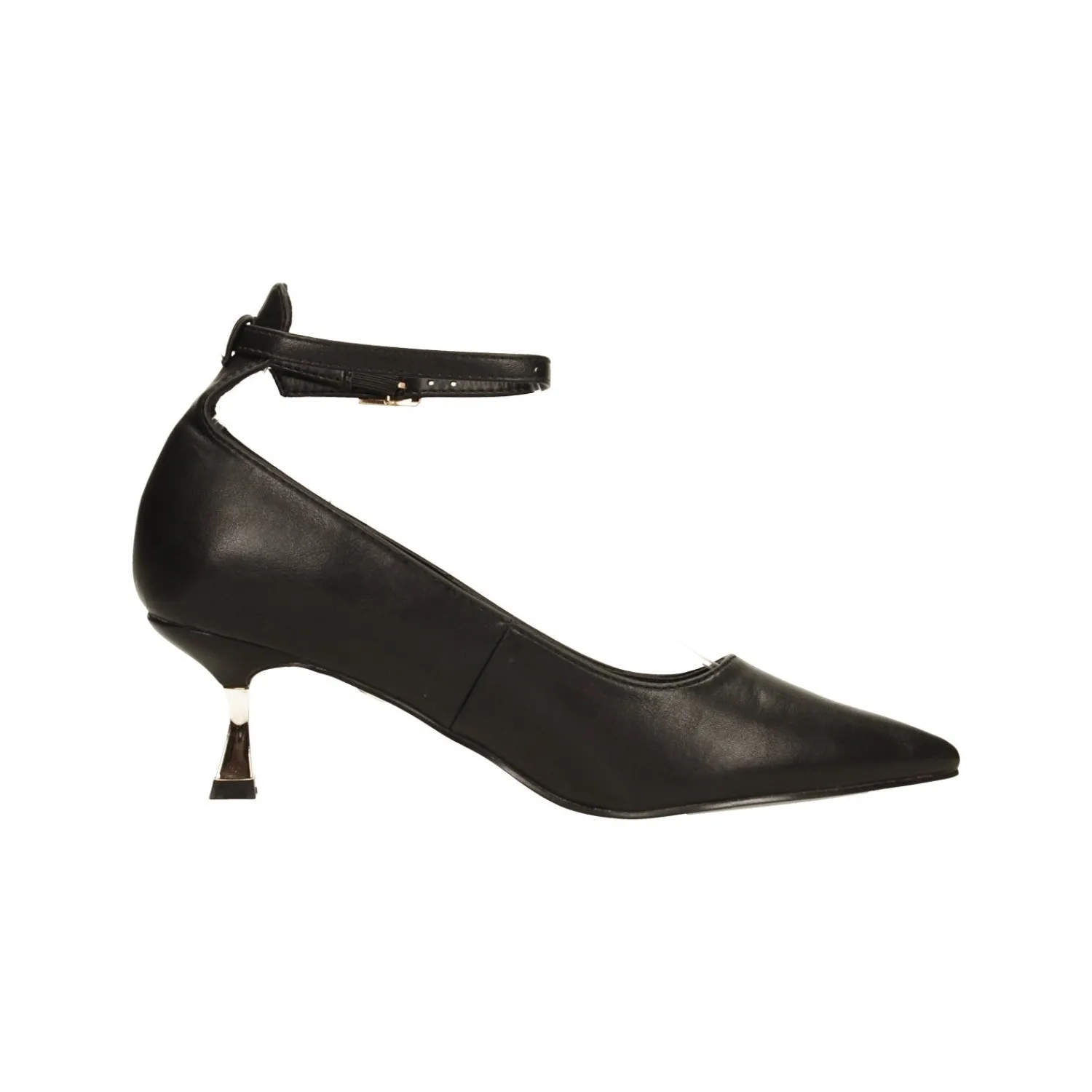 Décolleté|Articoli In Promozione>Tata Italia Décolleté con cinturino alla caviglia e tacco a rocchetto dorato alto 6cm Nero