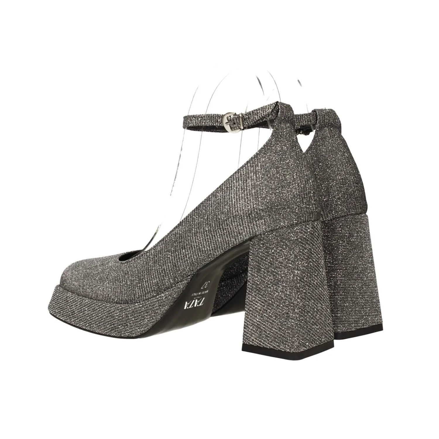 Décolleté>Tata Italia Décolleté glitterate. con punta squadrata e plateau. Made in Italy. Tacco alto 9cm
