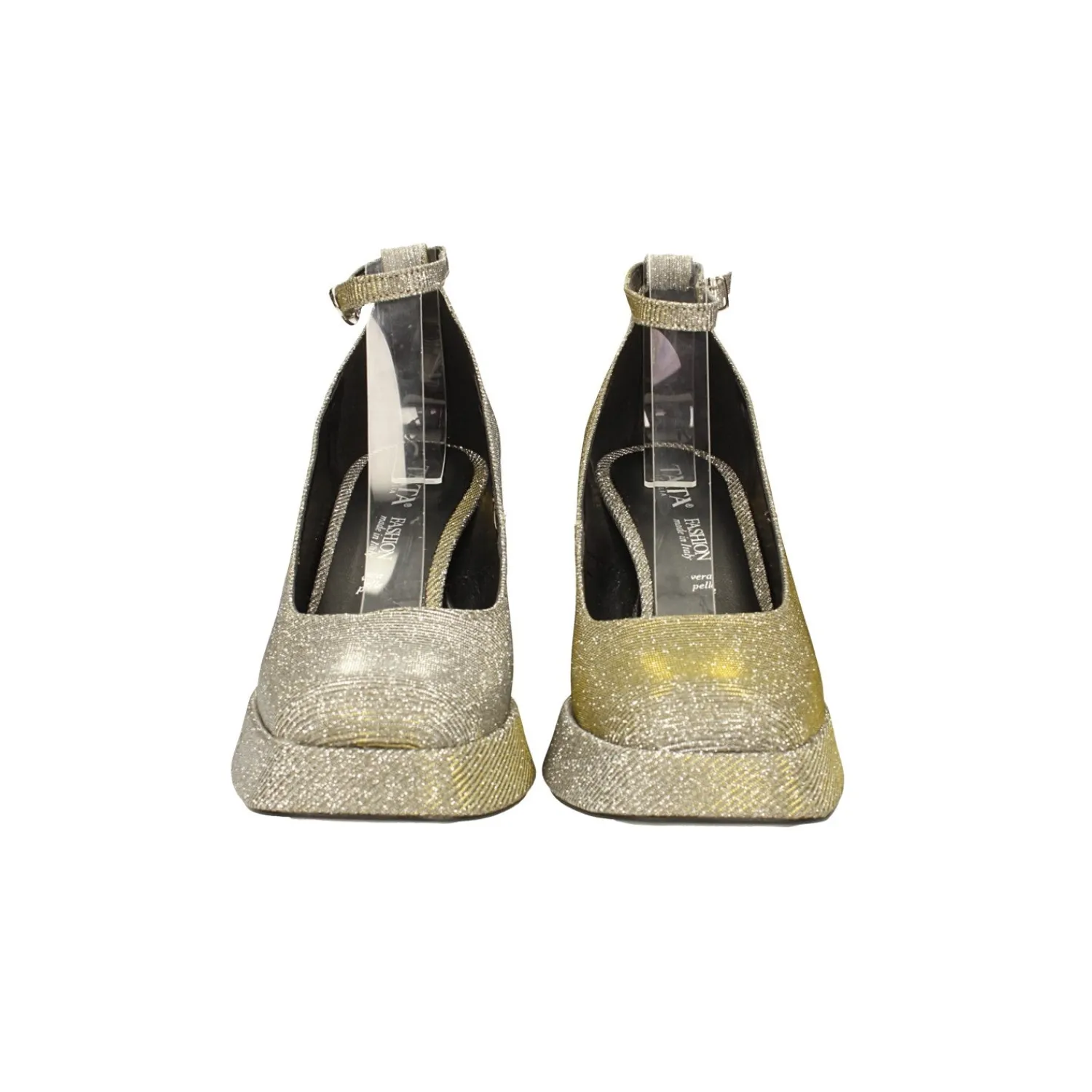 Décolleté>Tata Italia Décolleté glitterate. con punta squadrata e plateau. Made in Italy. Tacco alto 9cm