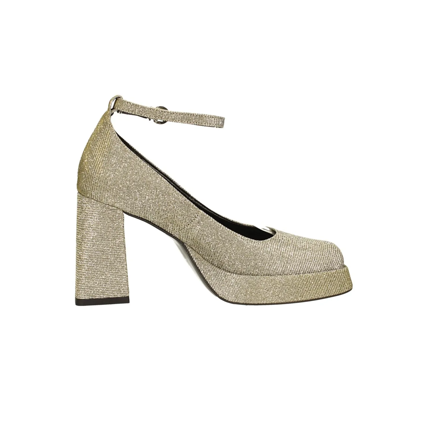Décolleté>Tata Italia Décolleté glitterate. con punta squadrata e plateau. Made in Italy. Tacco alto 9cm