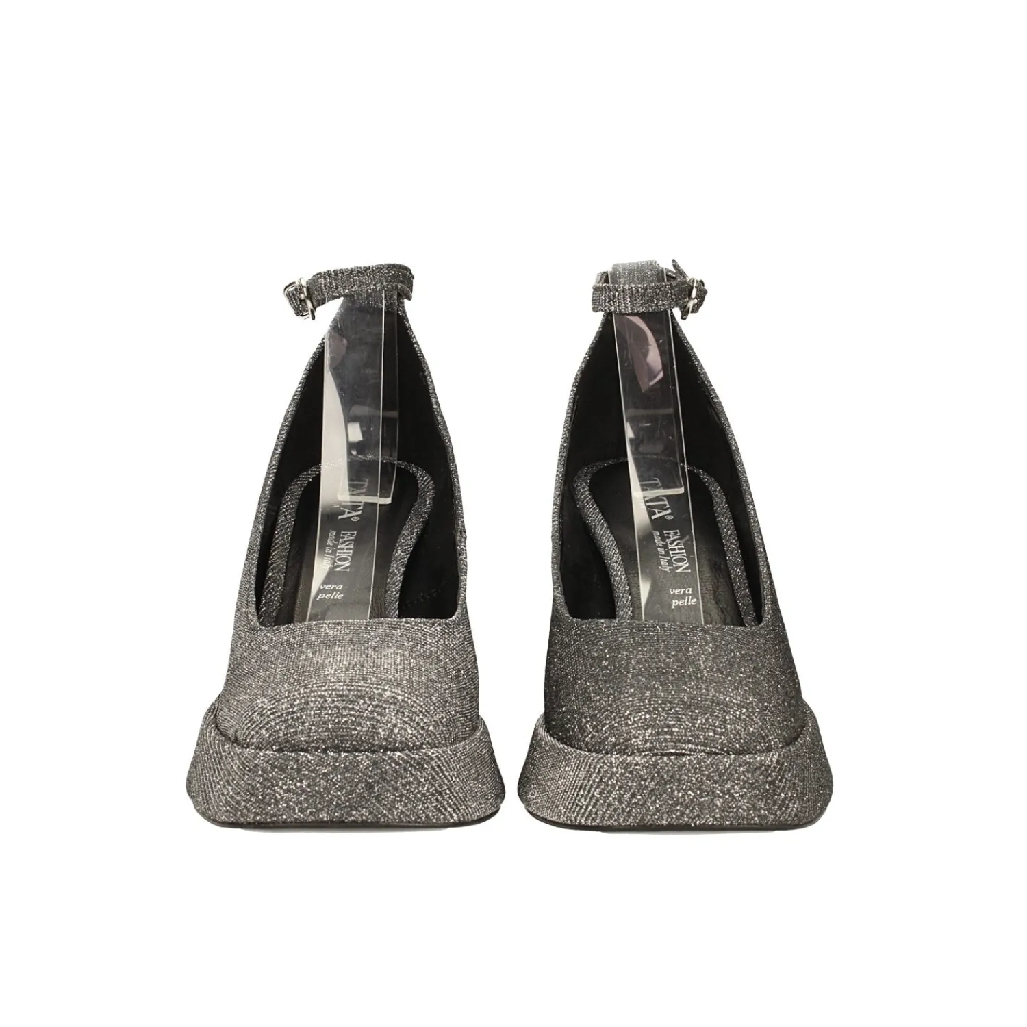 Décolleté>Tata Italia Décolleté glitterate. con punta squadrata e plateau. Made in Italy. Tacco alto 9cm