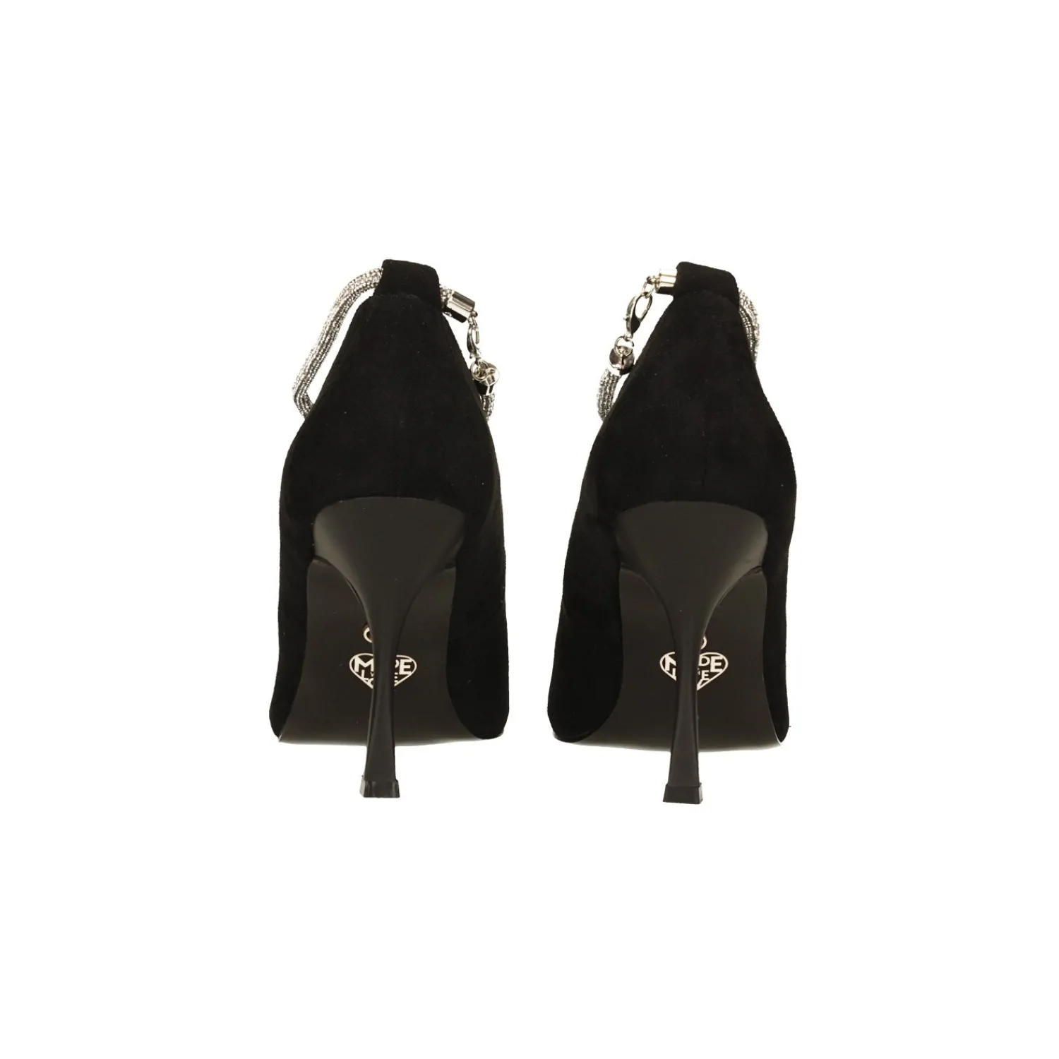 Décolleté>Tata Italia Décolleté in microfibra con cinturino ricoperto di strass. Tacco alto 9cm Nero