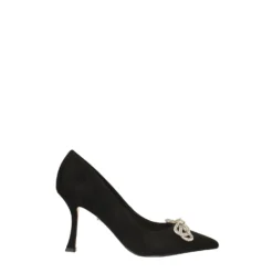 Décolleté>Tata Italia Décolleté in microfibra.. con fiocco tempestato di strass. Tacco alto 9cm Nero