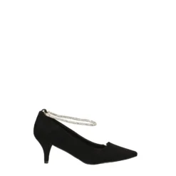 Décolleté|Articoli In Promozione>Tata Italia Décolleté scomasciate con cinturino alla caviglia con strass. Tacco alto 5cm Nero