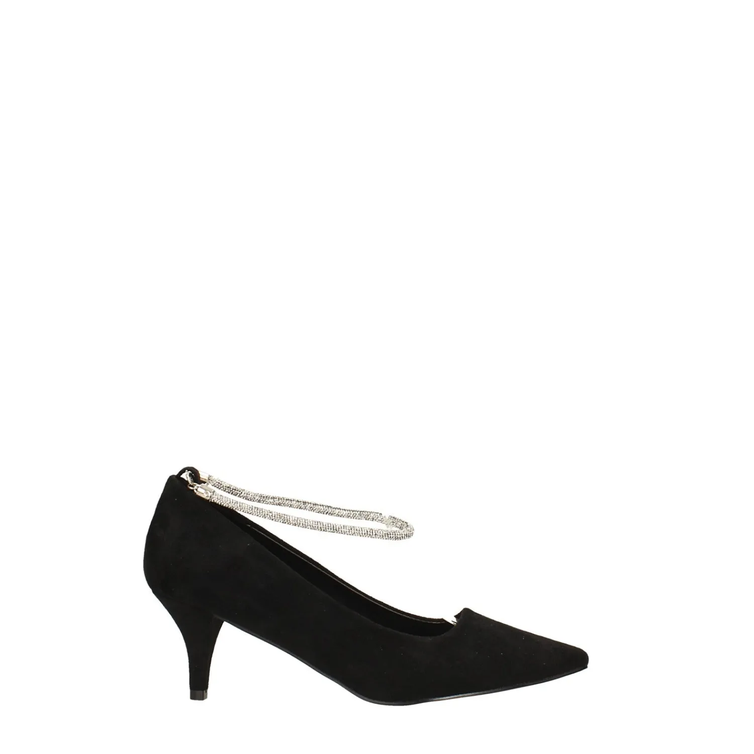 Décolleté|Articoli In Promozione>Tata Italia Décolleté scomasciate con cinturino alla caviglia con strass. Tacco alto 5cm Nero