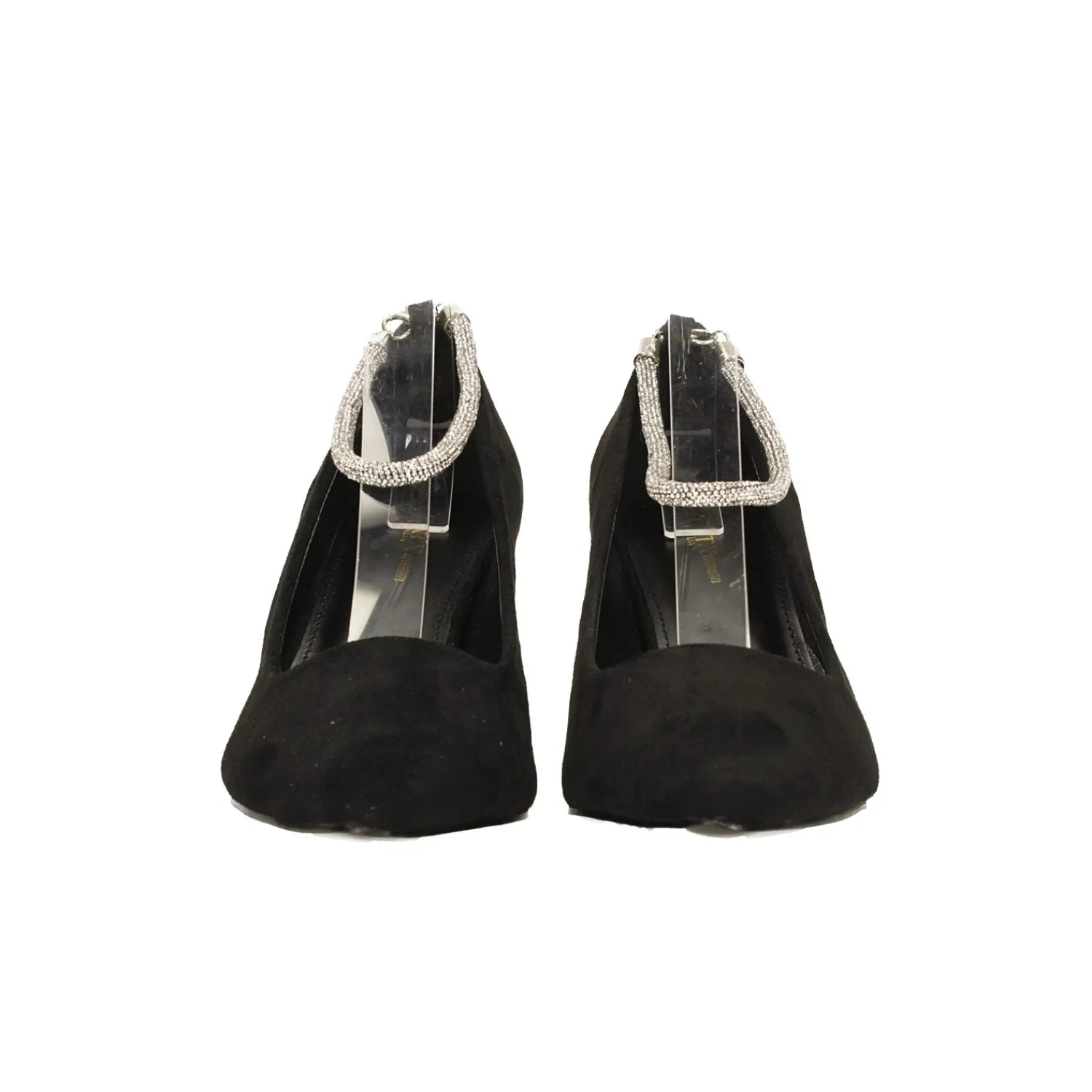 Décolleté|Articoli In Promozione>Tata Italia Décolleté scomasciate con cinturino alla caviglia con strass. Tacco alto 5cm Nero