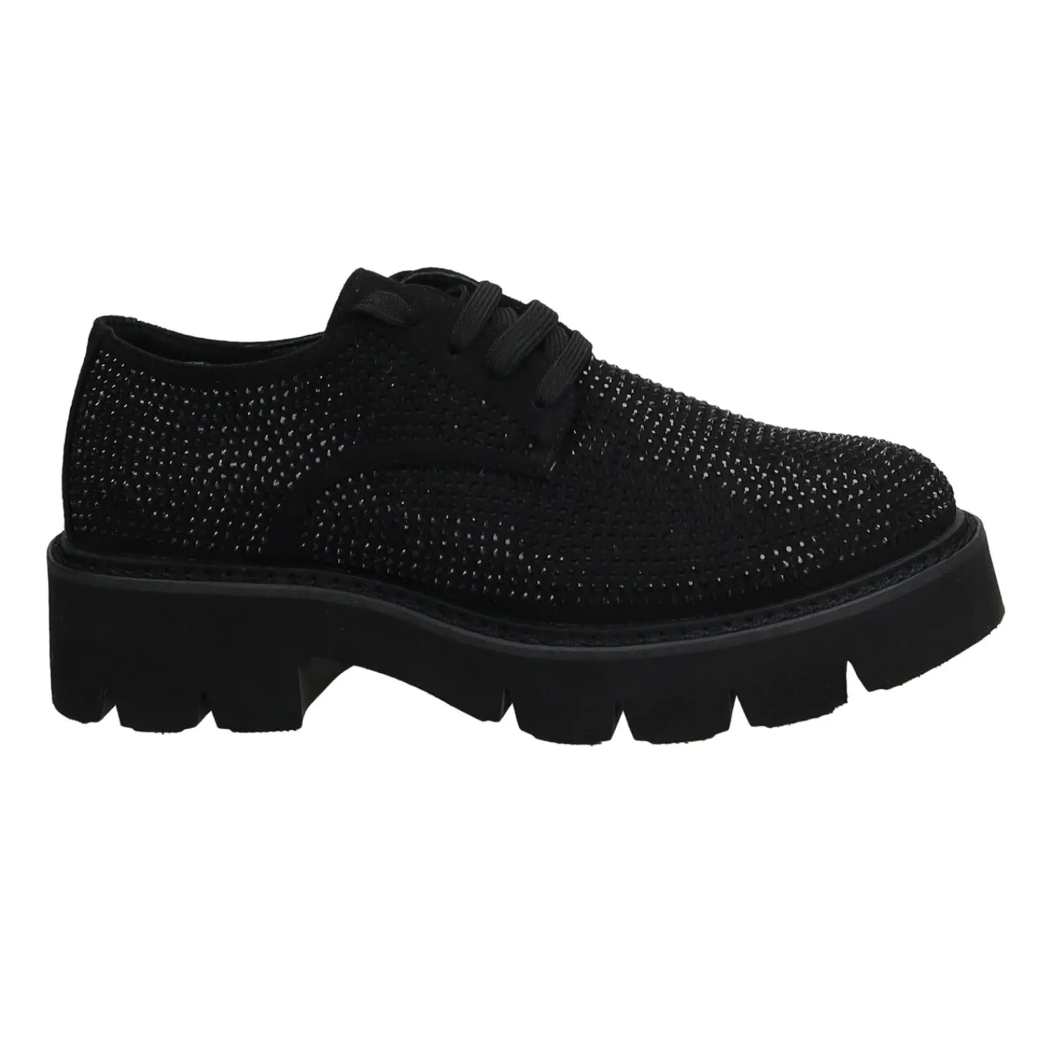Articoli In Promozione>Tata Italia Derby con strass.Tacco alto 4cm Nero