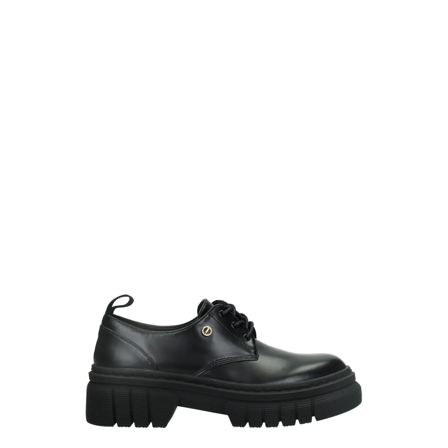 Articoli In Promozione>Tata Italia Derby con suola carrarmato.Tacco alto 4cm Nero