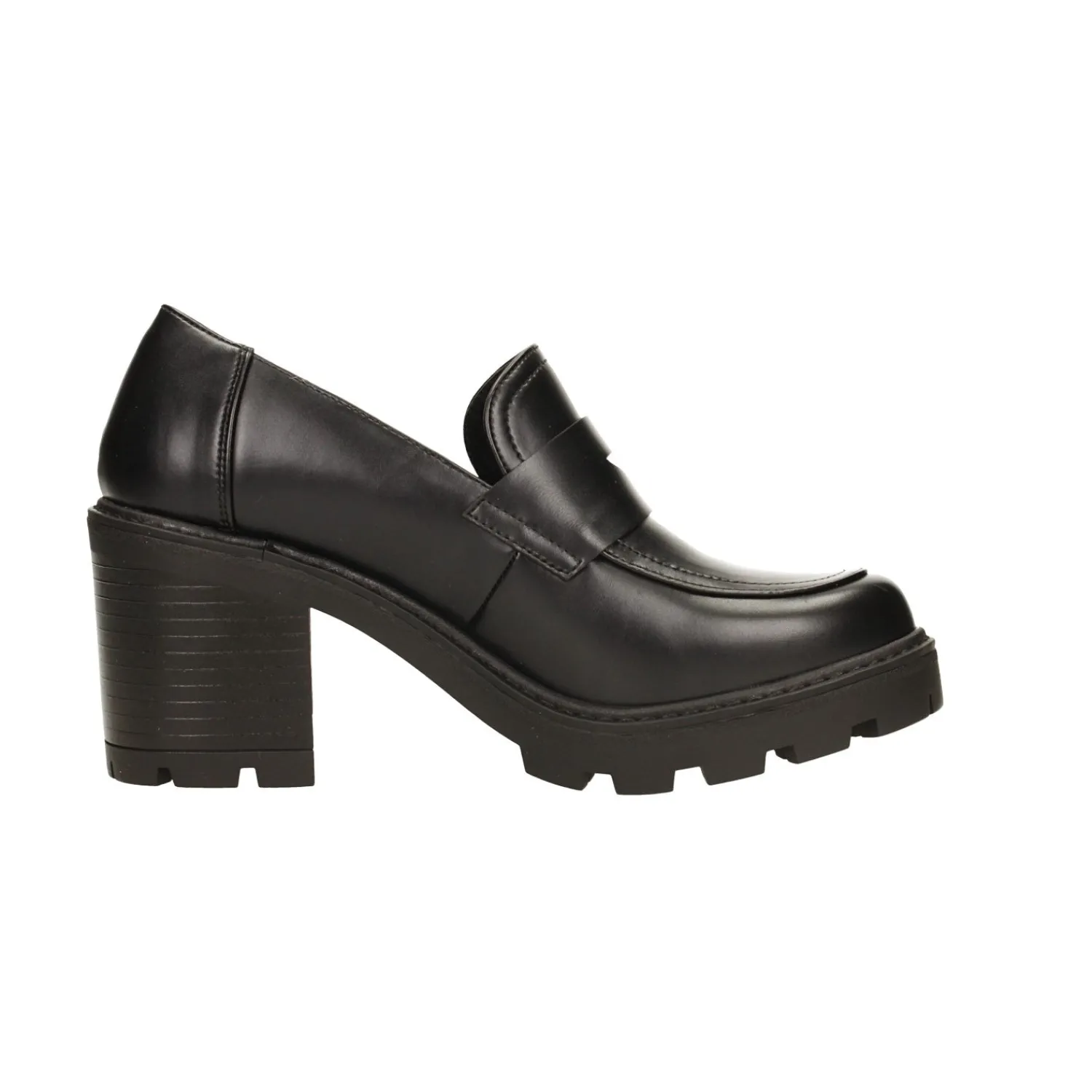Mocassini|Stivali Bassi>Tata Italia Pumps mocassino con tacco largo alto 7cm Nero