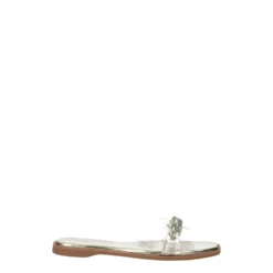 Sandali>Tata Italia Sandali flat con dettaglio circolare in strass. Oro