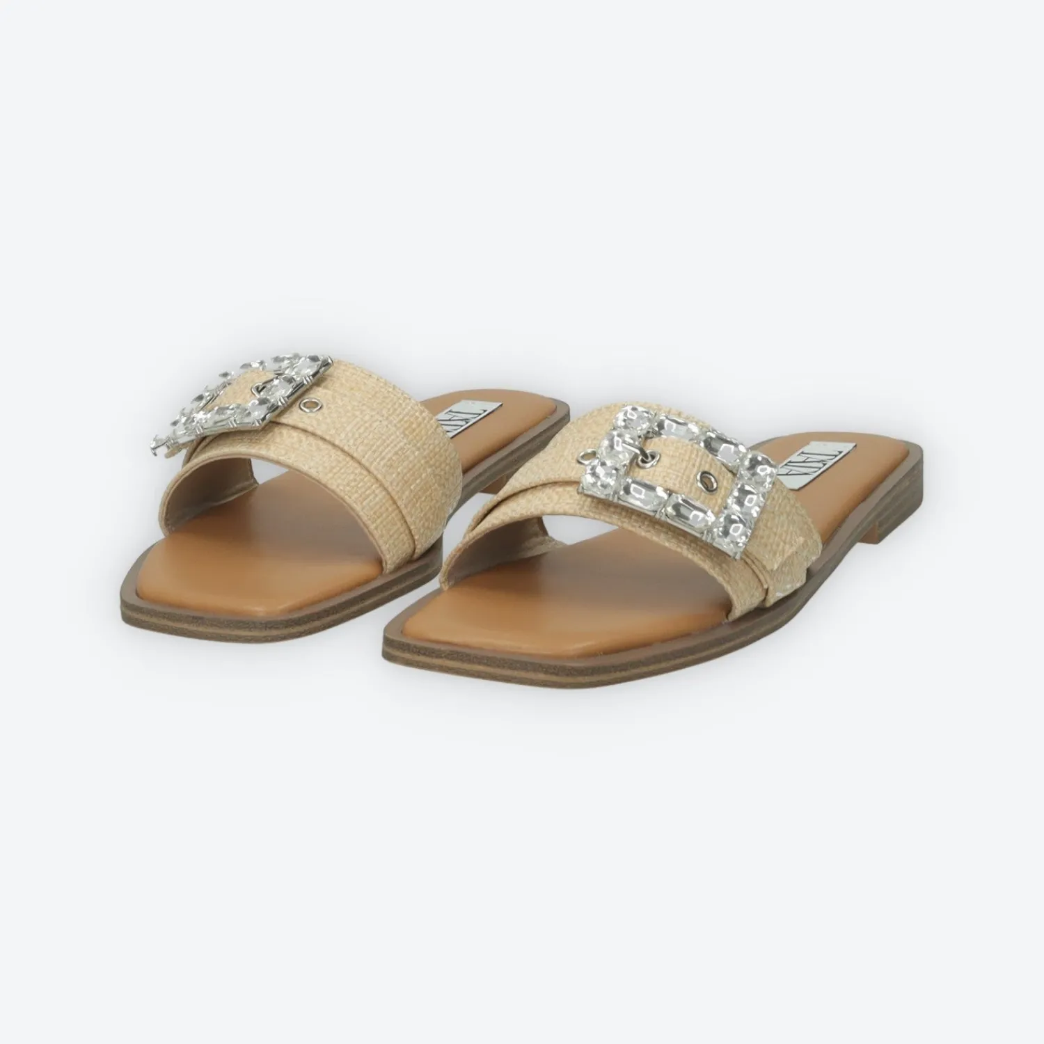 Sandali>Tata Italia Sandali flat con dettaglio fibbia con strass