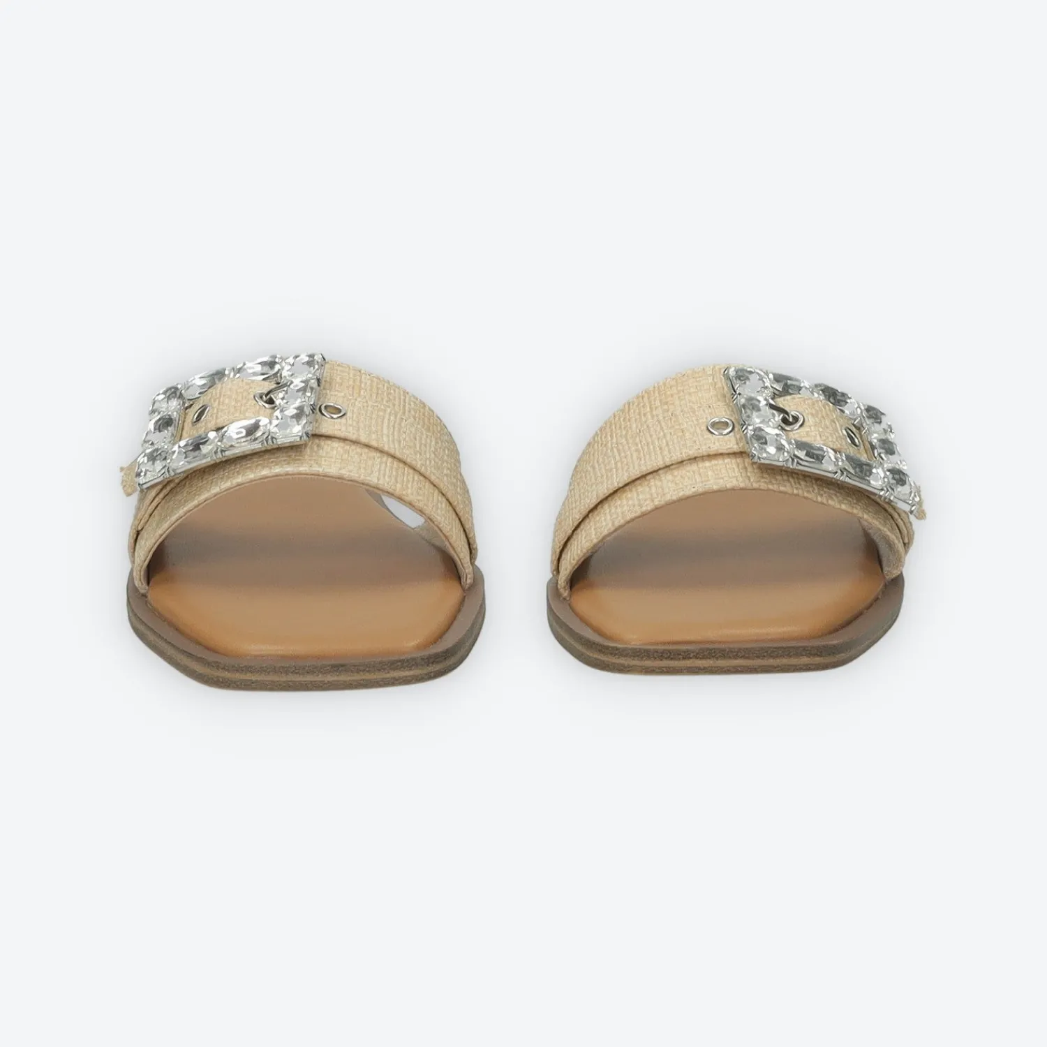 Sandali>Tata Italia Sandali flat con dettaglio fibbia con strass