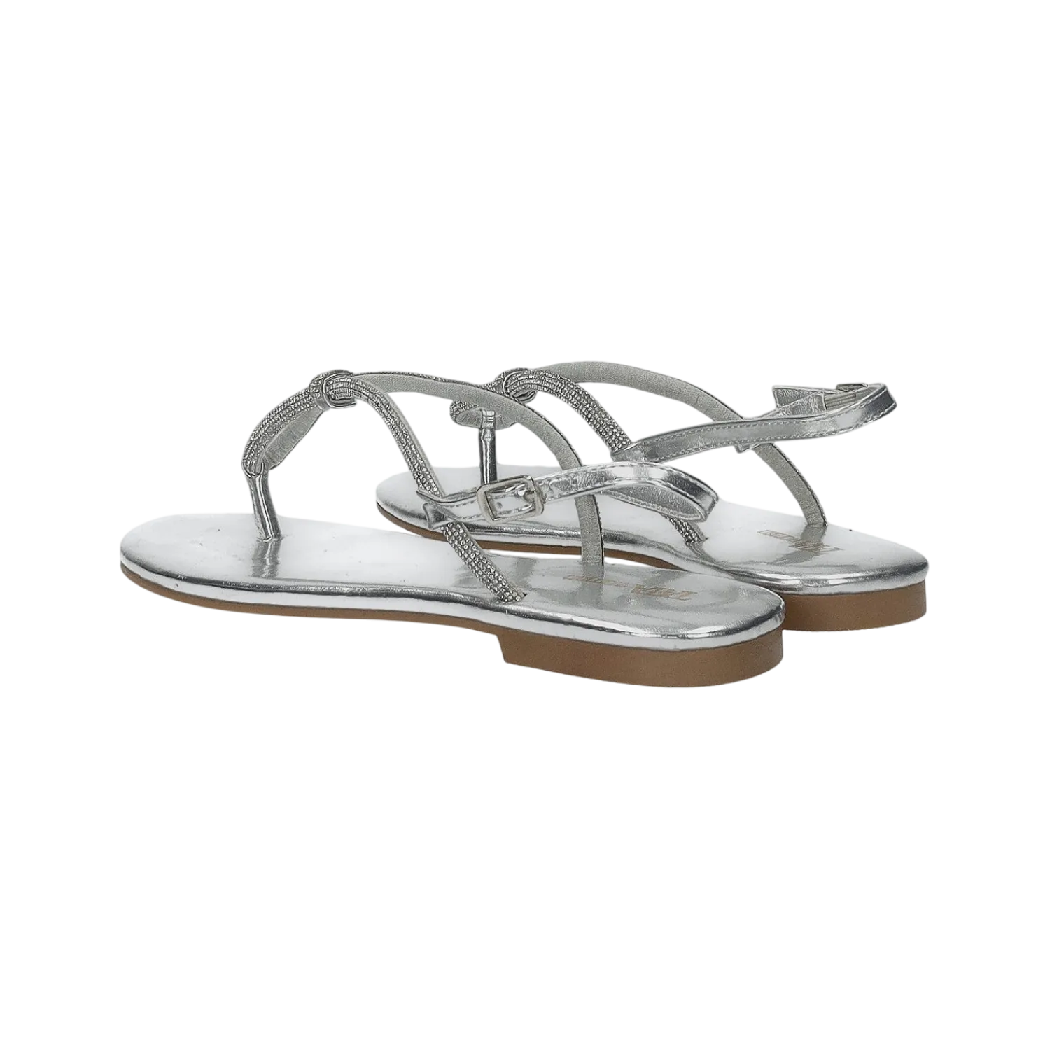 Sandali>Tata Italia Sandali flat con dettaglio listini in strass.