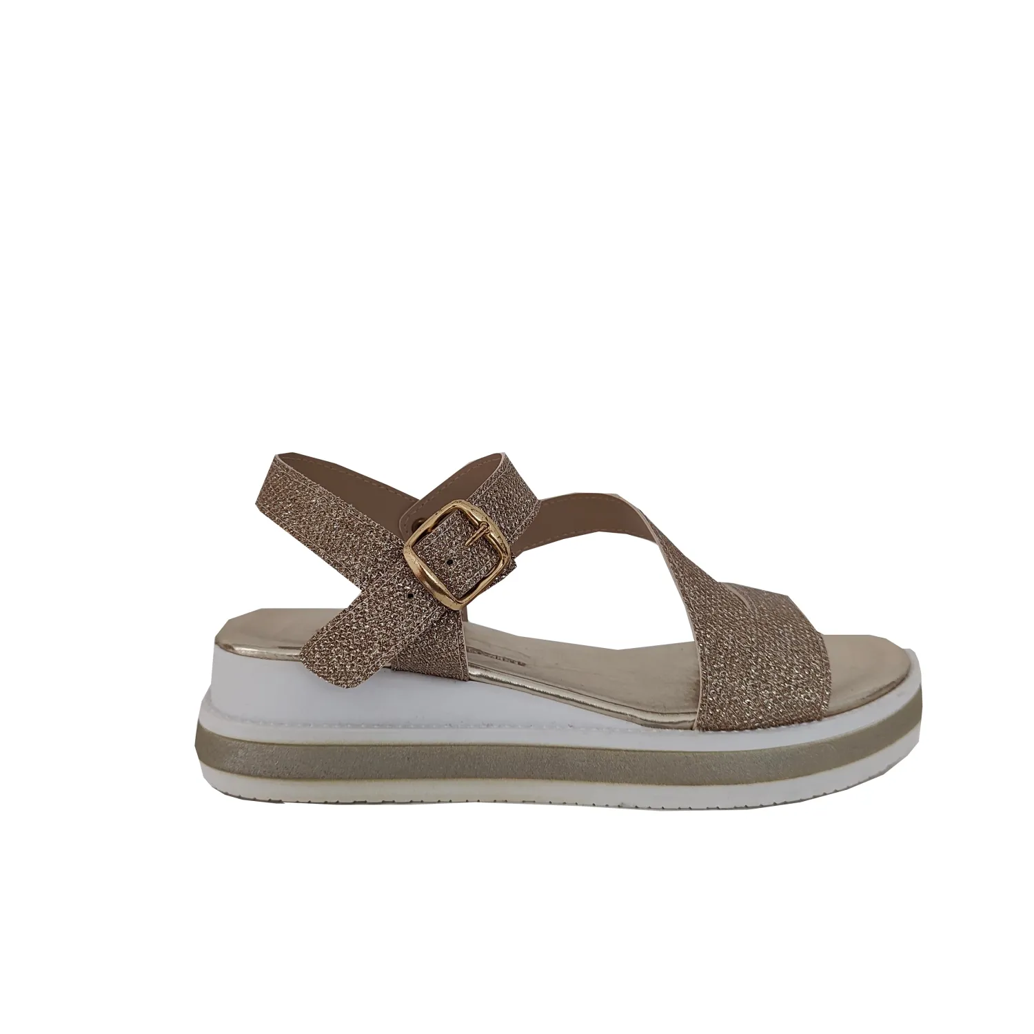 Sandali>Tata Italia Sandali flat con inserto lucido Oro