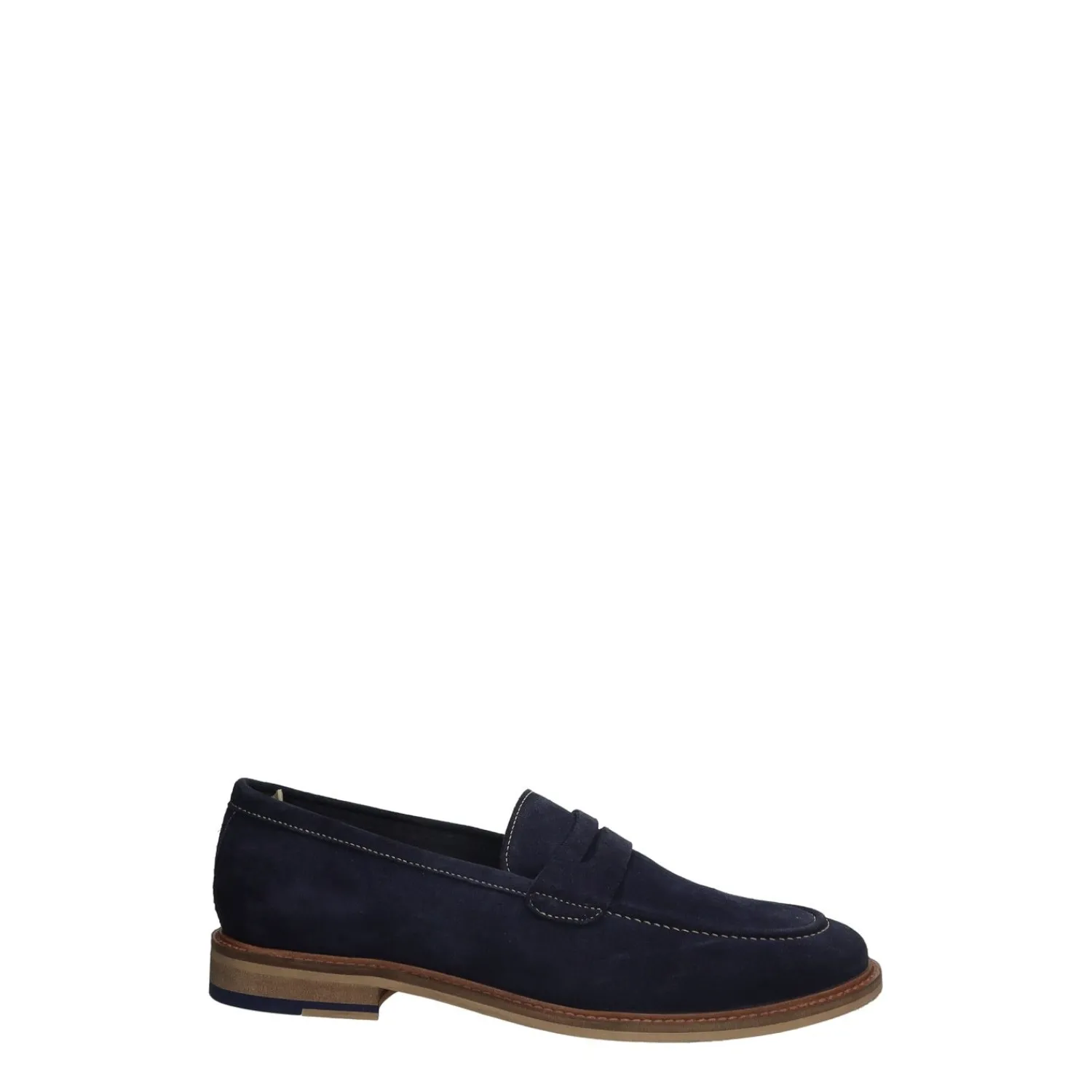Mocassini|Uomo>Tata Italia Slip on blu in tessuto scamosciato