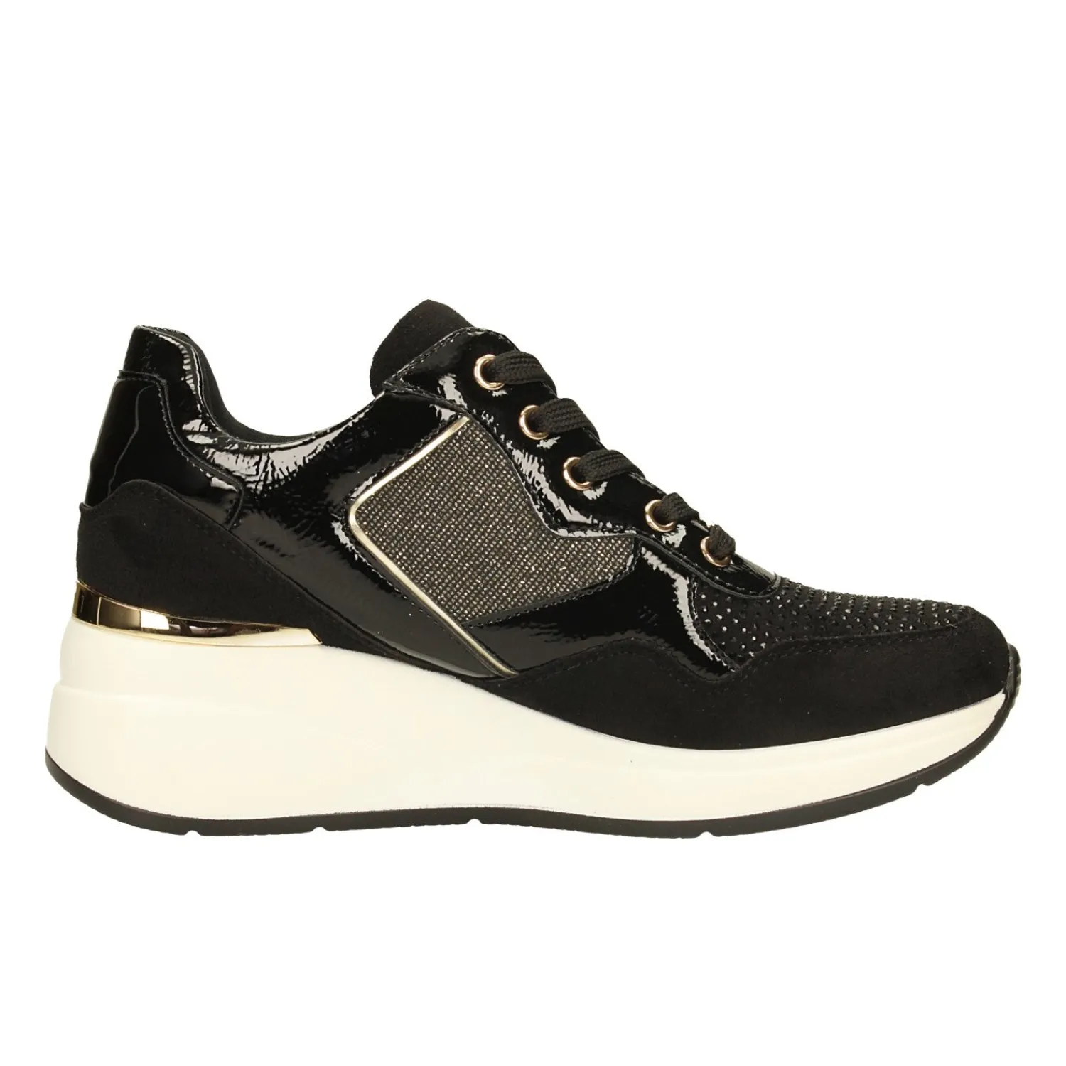 Sneakers>Tata Italia Sneakers con dettagli dorati e strass Nero