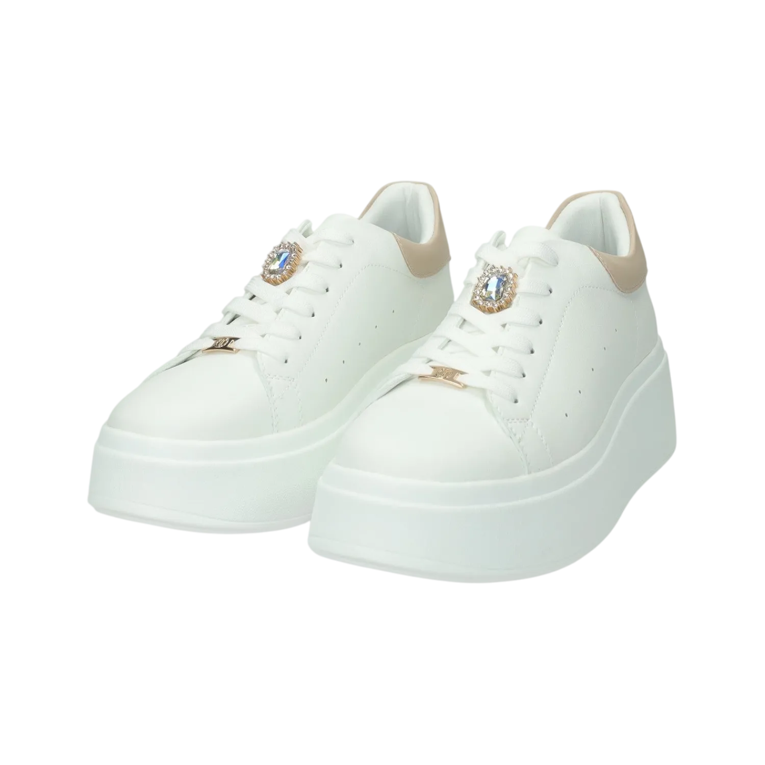 Sneakers>Tata Italia Sneakers con gioiello.Tacco alto 3cm Bianco