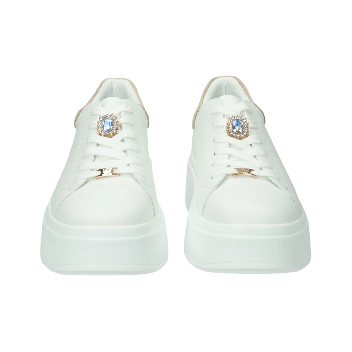 Sneakers>Tata Italia Sneakers con gioiello.Tacco alto 3cm Bianco