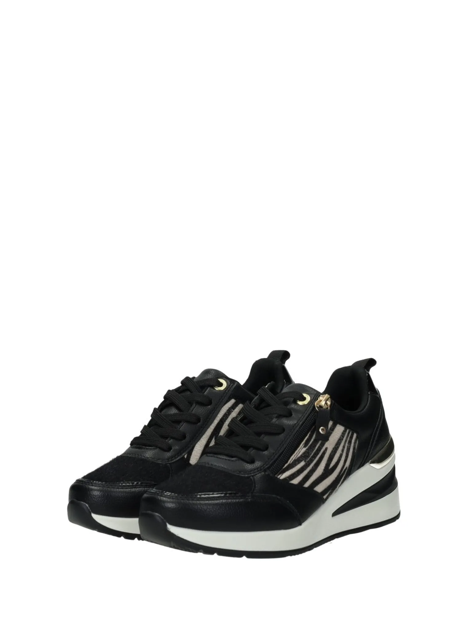 Sneakers>Tata Italia Sneakers donna black/white PU gomma – 1272103B Nero