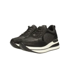 Sneakers|Articoli In Promozione>Tata Italia Sneakers nere con inserti in tessuto. Tacco alto 4cm Argento