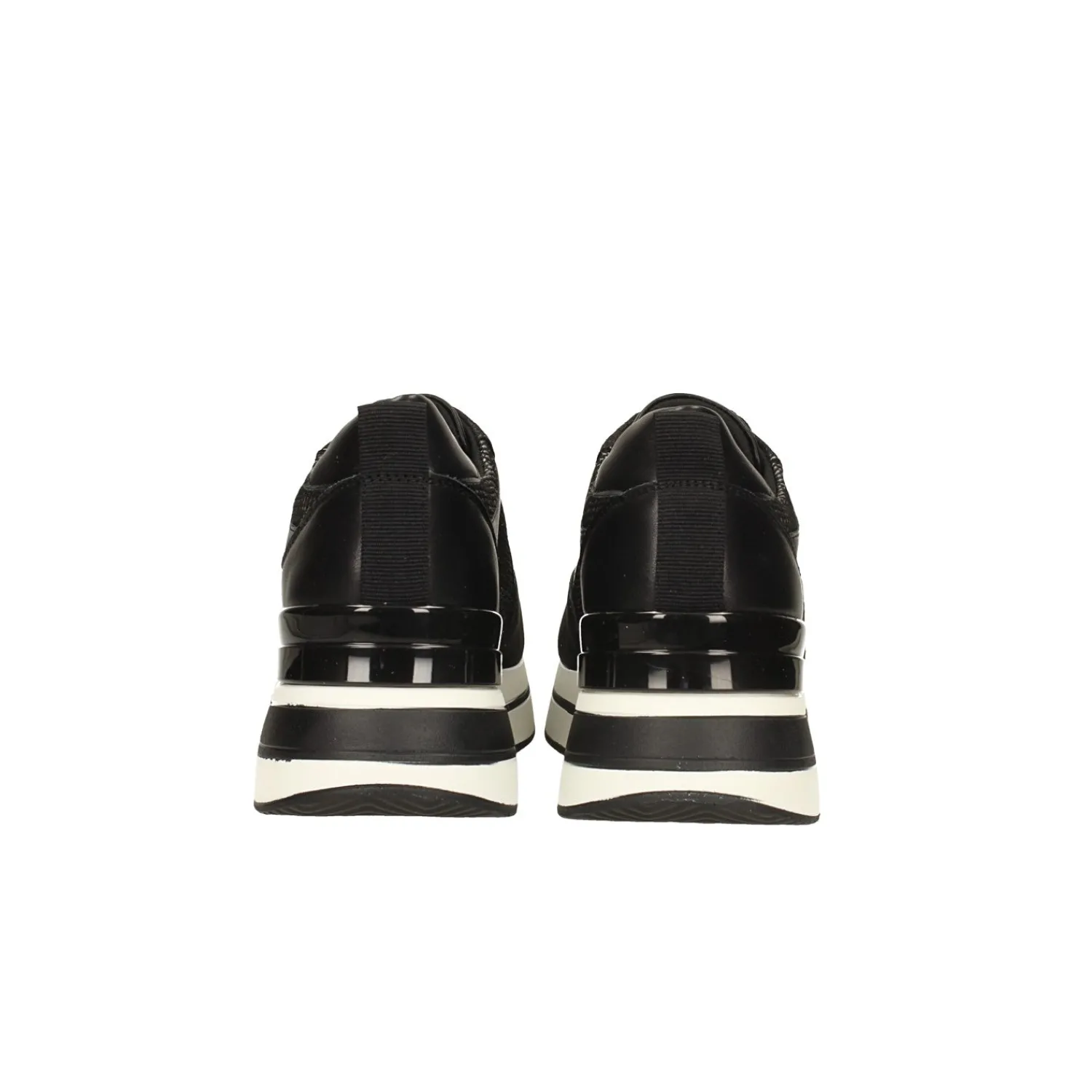 Sneakers|Articoli In Promozione>Tata Italia Sneakers nere con inserti in tessuto. Tacco alto 4cm Argento