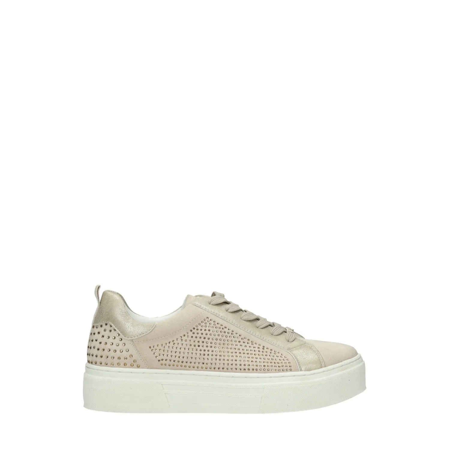 Sneakers|Articoli In Promozione>Tata Italia Sneakers ricoperte da strass. Tacco alto: 5 cm Beige
