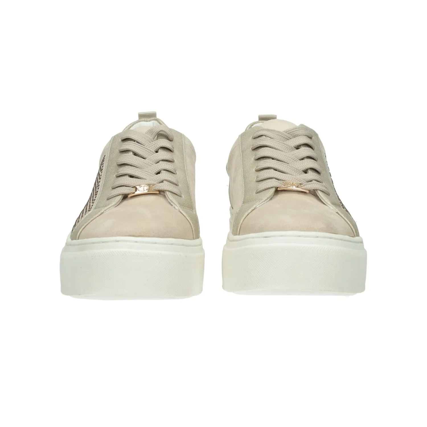 Sneakers|Articoli In Promozione>Tata Italia Sneakers ricoperte da strass. Tacco alto: 5 cm Beige