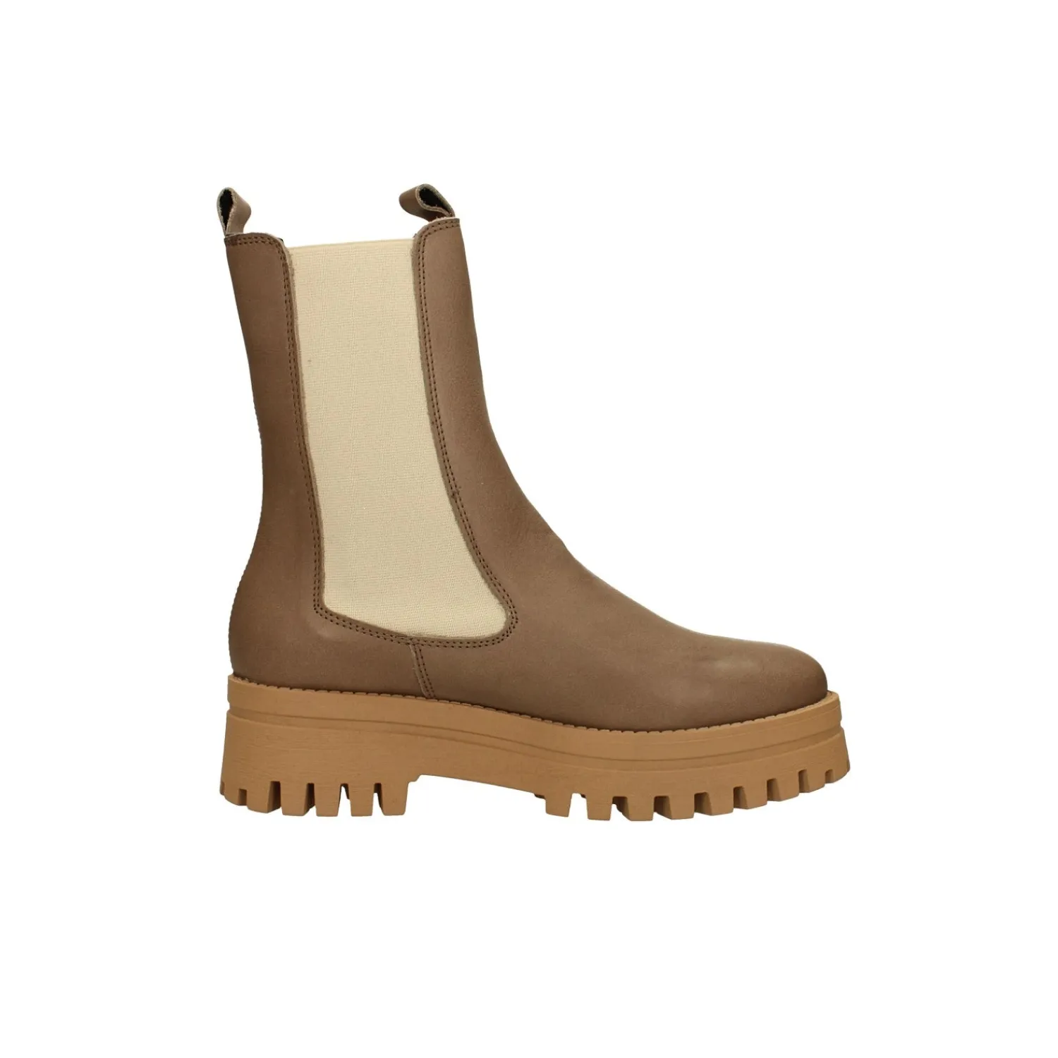 Stivaletti Bassi|Donna>Tata Italia Stivaletti in vera pelle con dettagli chiari a contrasto. Tacco alto 4.5cm Taupe