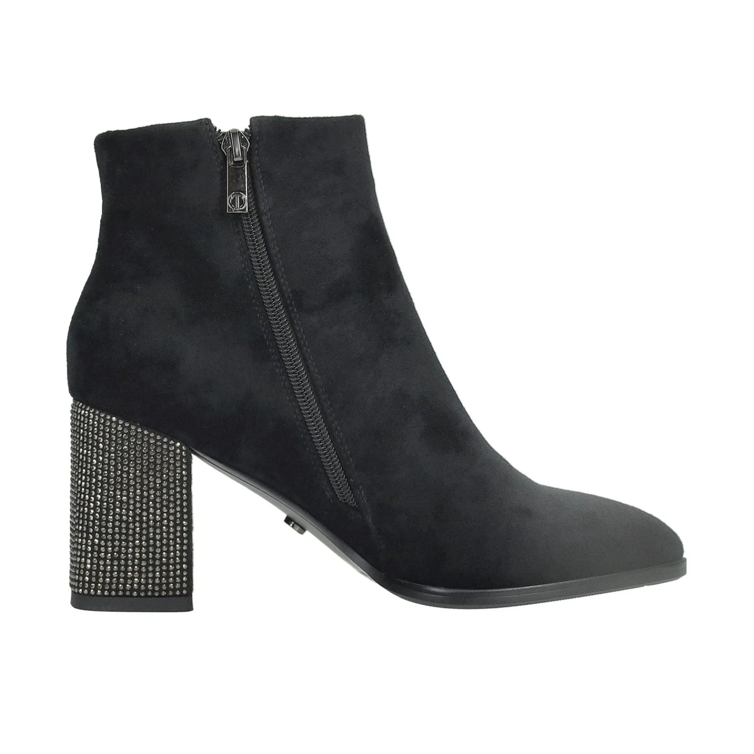 Stivali Bassi|Stivaletti Con Tacco>Tata Italia Stivaletti scamosciati.Tacco alto 8cm Nero