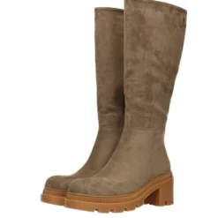 Stivali Con Tacco|Stivali Bassi>Tata Italia Stivali in morbida microfibra. Tacco largo alto 6cm Taupe