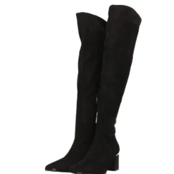 Stivali Con Tacco|Stivali Bassi>Tata Italia Stivali scamosciati con punta squadrata. Tacco alto 6cm Nero