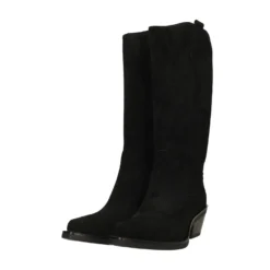 Stivali Bassi|Texani>Tata Italia Stivali texani scamosciati con tacco alto 6cm Nero